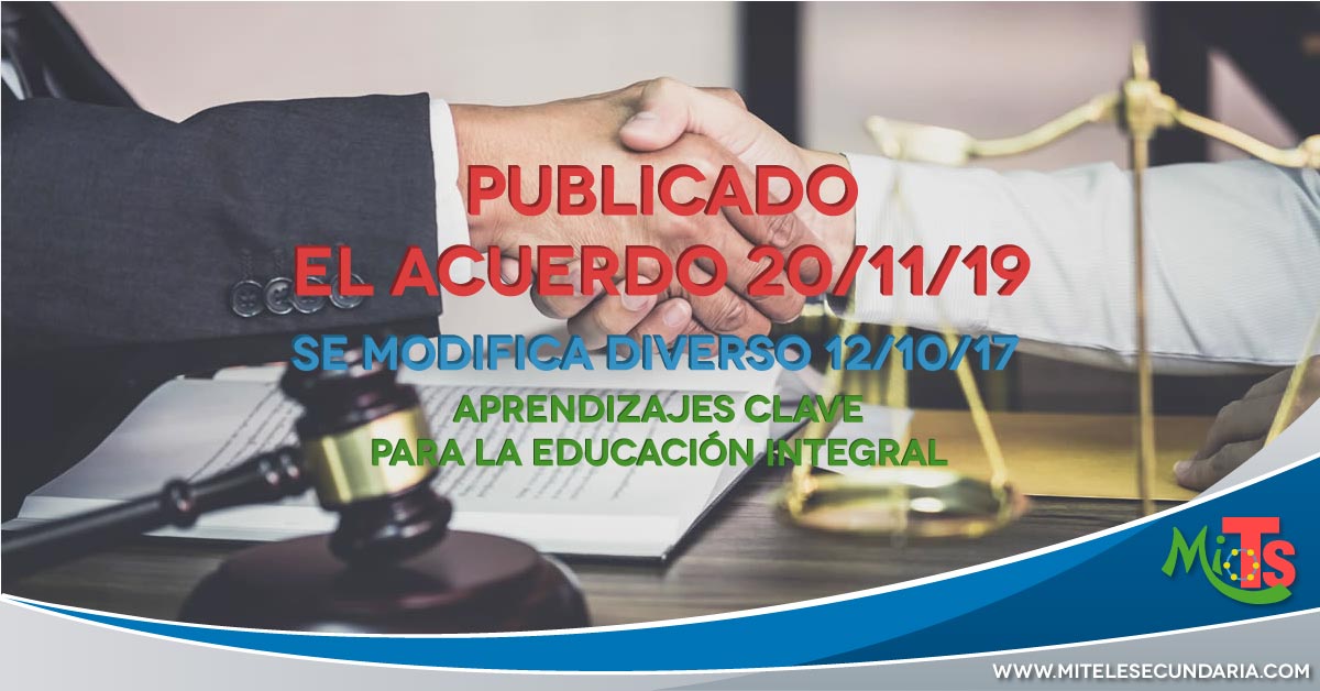 Se publica Acuerdo 20/11/19 que modifica al 12/10/17