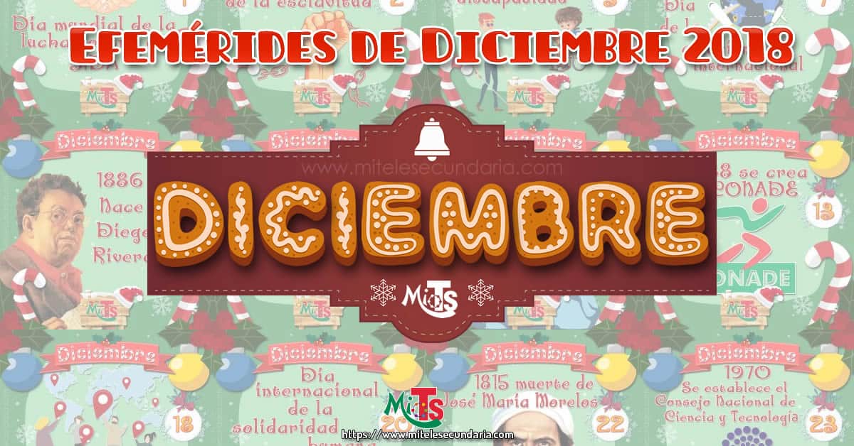 Diseños de Efemérides para diciembre 2018