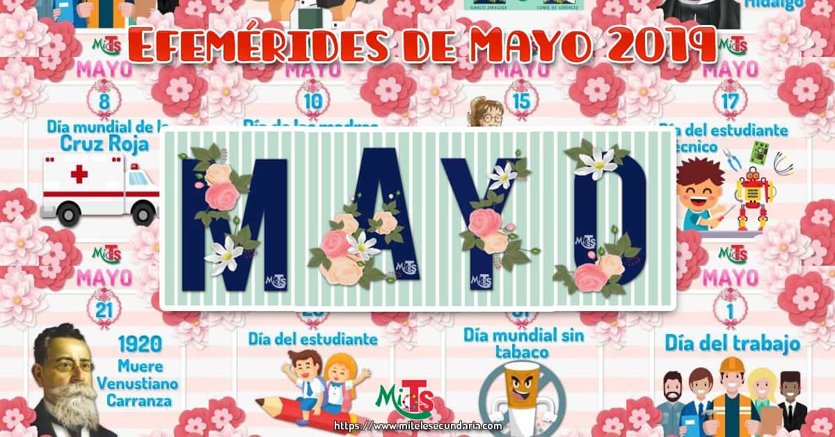 Diseños de Efemérides para mayo 2019