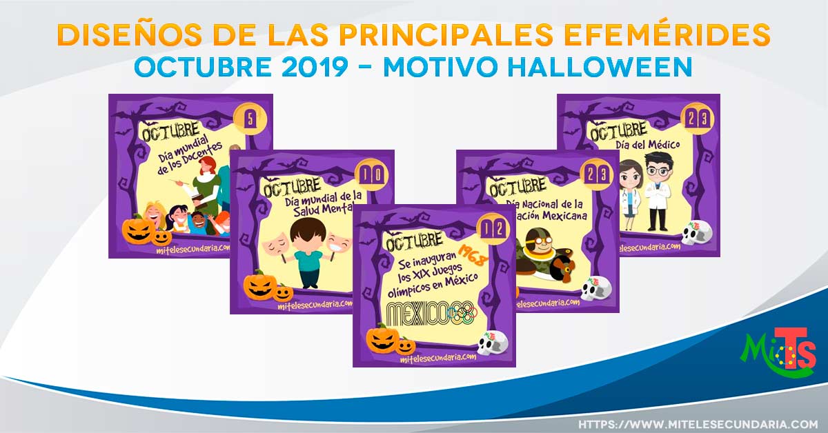 Diseños de Efemérides para octubre halloween efemerides de octubre Diseños de Efemérides para octubre halloween