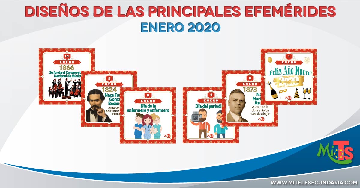 Diseños de Efemérides para enero 2020