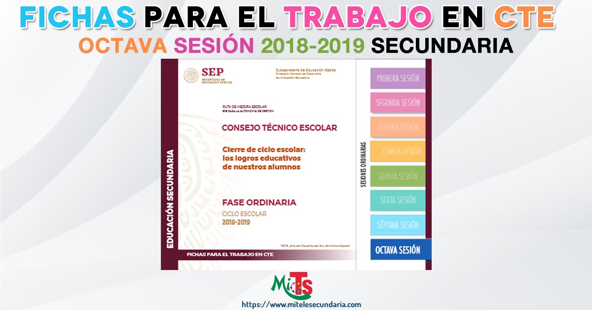 Ficha para el trabajo en CTE de Educación Secundaria. Octava sesión ordinaria 2018-2019