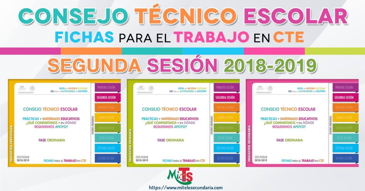 Fichas para el trabajo en CTE. Segunda sesión ordinaria 2018-2019