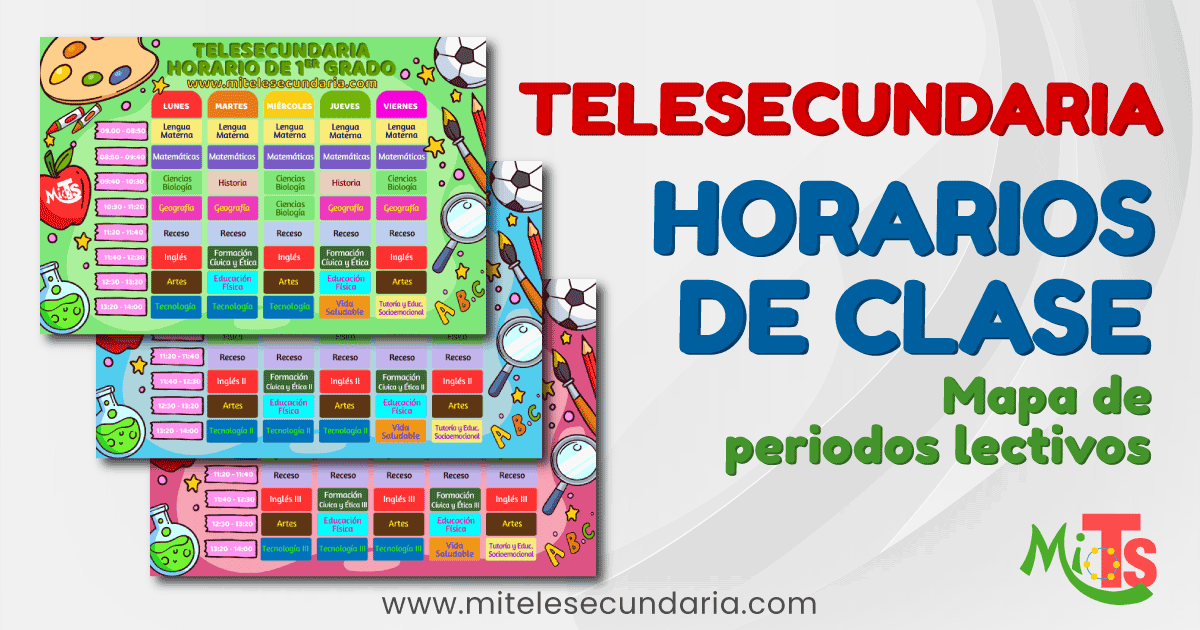 Horario de Clases para Telesecundaria. Diseño 2022