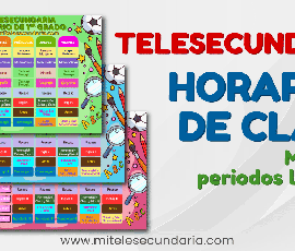 Horario de Clases para Telesecundaria. Diseño 2022