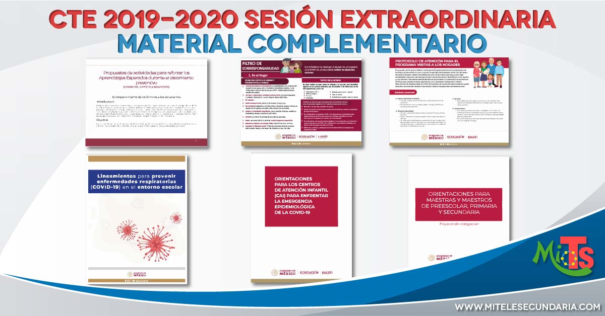 Material complementario para la sesión extraordinaria del CTE. Ciclo escolar 2019-2020