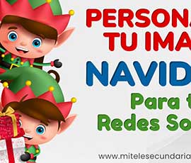 Personaliza tu imagen navideña para redes sociales