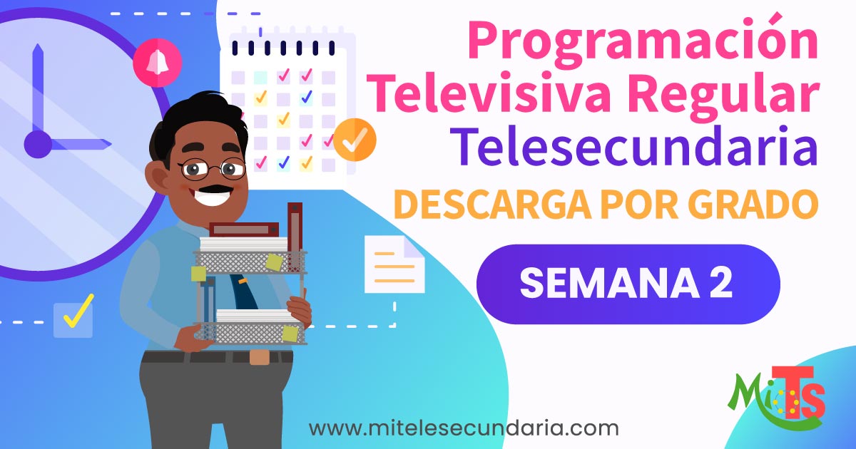 Parrilla de Programación de Telesecundaria. Semana 2. Septiembre 2023