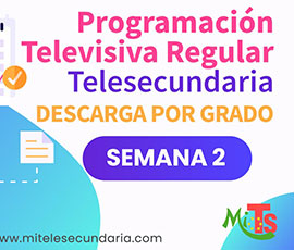 Parrilla de Programación de Telesecundaria. Semana 2. Septiembre 2023