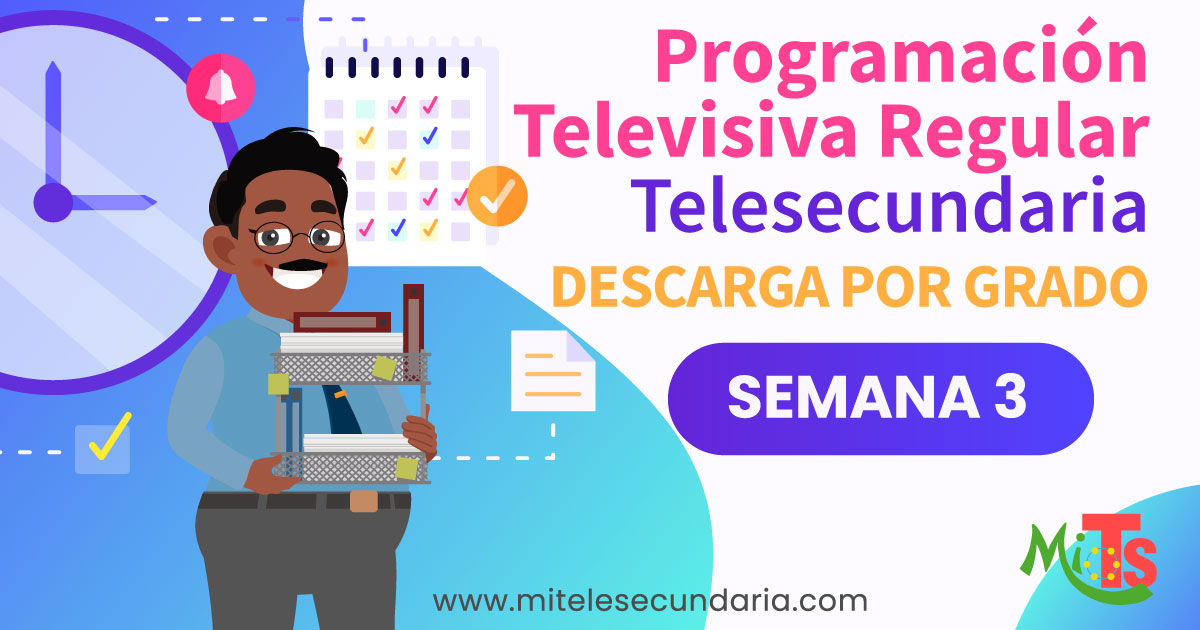 Parrilla de Programación de Telesecundaria. Semana 3. Septiembre 2023