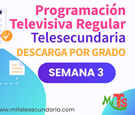 Parrilla de Programación de Telesecundaria. Semana 3. Septiembre 2023