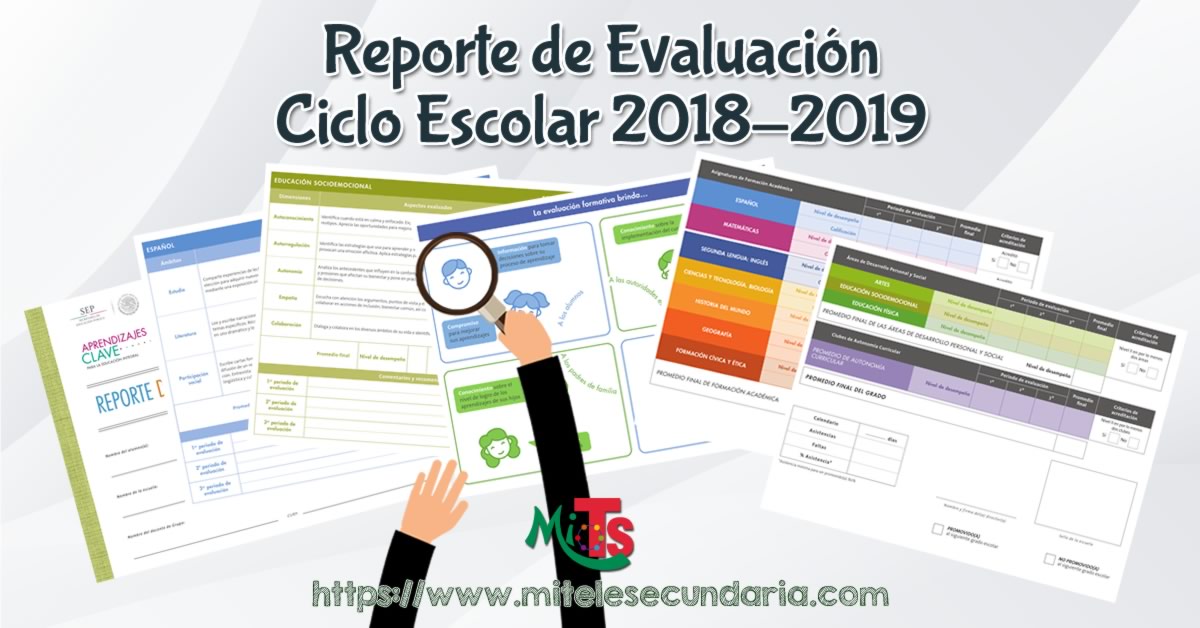 Reporte de evaluación Ciclo Escolar 2018-2019