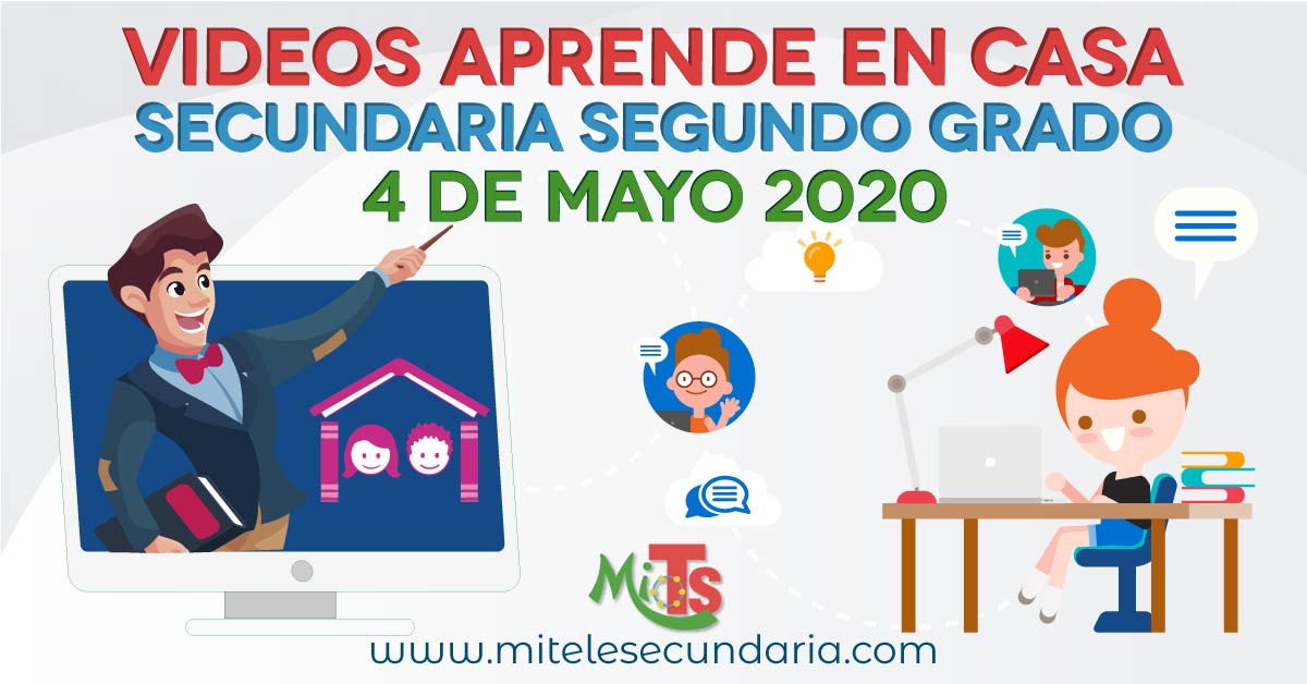 Videos Aprende en casa 4 de mayo. Secundaria Segundo grado