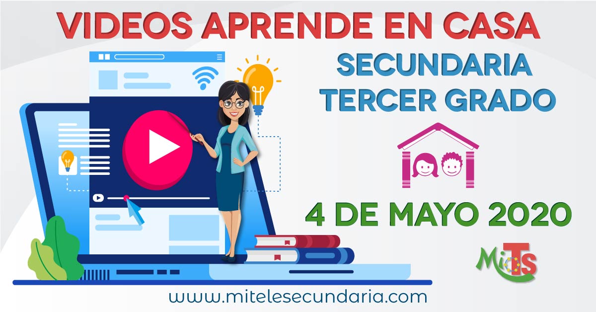 Videos Aprende en casa 4 de mayo. Secundaria Tercer grado